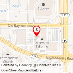 The Coffee Grinder on Old Baymeadows Road, Jacksonville Florida - location map