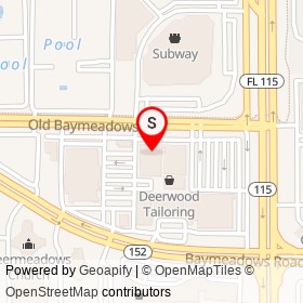 1000 Degrees on Old Baymeadows Road, Jacksonville Florida - location map
