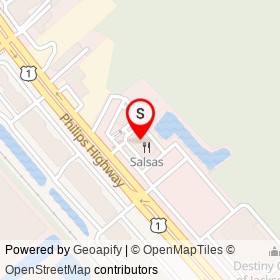 Benito's Italian Cafe and Pizzeria on Philips Highway, Jacksonville Florida - location map