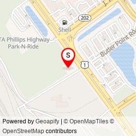 Texaco Food Mart on Philips Highway, Jacksonville Florida - location map