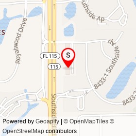 Alpha-Omega Thrift Store on Southside Boulevard, Jacksonville Florida - location map
