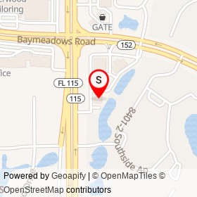 AutoZone on Southside Boulevard, Jacksonville Florida - location map