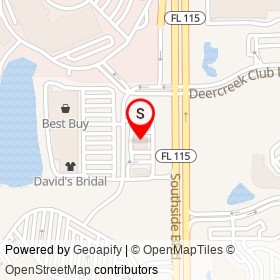 Moe's Southwest Grill on Southside Boulevard, Jacksonville Florida - location map