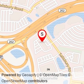The Red Gill Bistro on Salisbury Road, Jacksonville Florida - location map