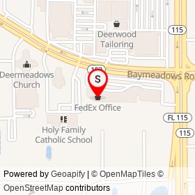 FedEx Office on Baymeadows Road, Jacksonville Florida - location map