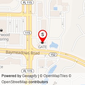 GATE on Southside Boulevard, Jacksonville Florida - location map