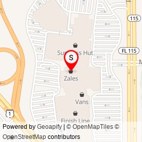 Zales on Southside Boulevard, Jacksonville Florida - location map