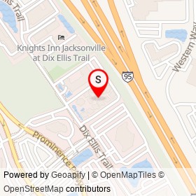Sonesta Extended Stay Suites Jacksonville on Dix Ellis Trail, Jacksonville Florida - location map