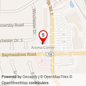 Aroma Corner on Old Kings Road South, Jacksonville Florida - location map