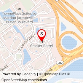 Cracker Barrel on Lenoir Avenue, Jacksonville Florida - location map