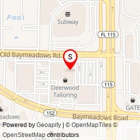 Open Sushi on Old Baymeadows Road, Jacksonville Florida - location map