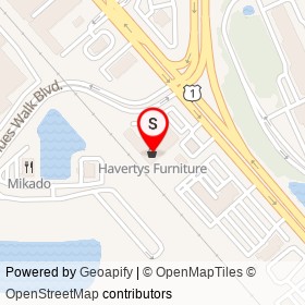 Havertys Furniture on Avenues Walk Boulevard, Jacksonville Florida - location map