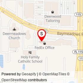 Metro Diner on Baymeadows Road, Jacksonville Florida - location map