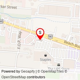 Arby's on Beach Boulevard, Jacksonville Florida - location map