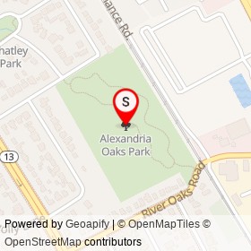 Alexandria Oaks Park on , Jacksonville Florida - location map