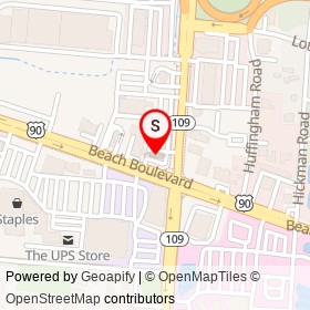 Shell on Beach Boulevard, Jacksonville Florida - location map