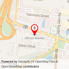 African Market on Beach Boulevard, Jacksonville Florida - location map