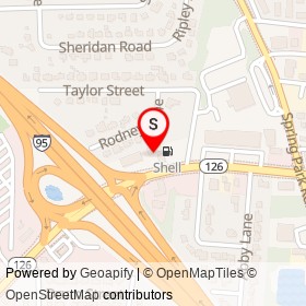 Shell service center on Emerson Street, Jacksonville Florida - location map
