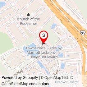 TownePlace Suites by Marriott Jacksonville Butler Boulevard on Lenoir Avenue East, Jacksonville Florida - location map