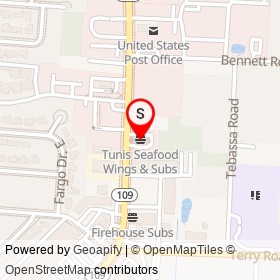 Tunis Seafood Wings & Subs on University Boulevard South, Jacksonville Florida - location map