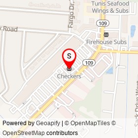 Checkers on University Boulevard West, Jacksonville Florida - location map