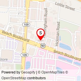 Manoha Auto Sales on Huffingham Road, Jacksonville Florida - location map