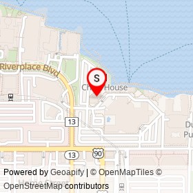 The Wine Bar on Wharfside Way, Jacksonville Florida - location map