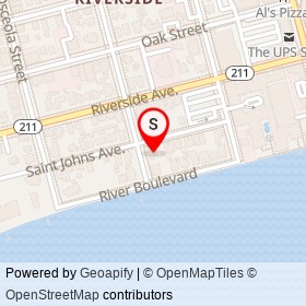 William P. Baldwin House on Copeland Street, Jacksonville Florida - location map
