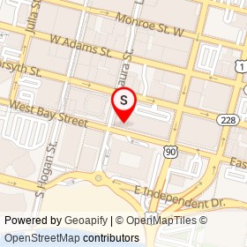 Daniel James Salon on West Bay Street, Jacksonville Florida - location map