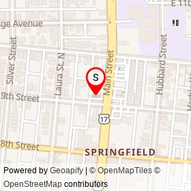 Popeyes on West 9th Street, Jacksonville Florida - location map