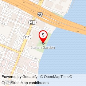 Italian Garden on Post Street, Jacksonville Florida - location map