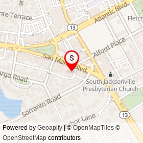 Theatre Jacksonville on San Marco Boulevard, Jacksonville Florida - location map