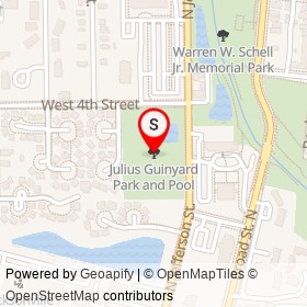Julius Guinyard Park and Pool on , Jacksonville Florida - location map