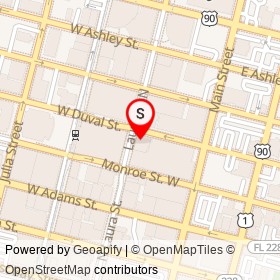 Café Nola on Laura Street North, Jacksonville Florida - location map