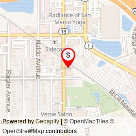 Aardwolf Tap Room on Hendricks Avenue, Jacksonville Florida - location map