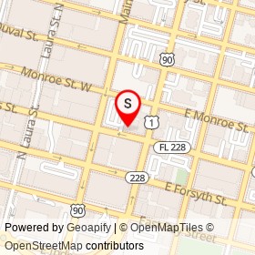 Burrito Gallery on East Adams Street, Jacksonville Florida - location map