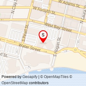 Jacksonville River City Downtown Hotel on Water Street, Jacksonville Florida - location map