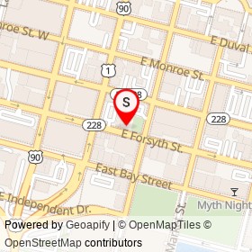 Dos Gatos on East Forsyth Street, Jacksonville Florida - location map