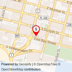 Bold City Downtown on East Bay Street, Jacksonville Florida - location map