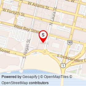 Tossgreen on South Laura Street, Jacksonville Florida - location map