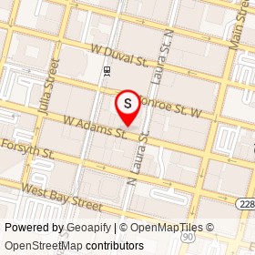 The Volstead on West Adams Street, Jacksonville Florida - location map