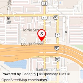 Clara's Tidbits Restaurant on Louisa Street, Jacksonville Florida - location map