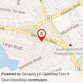 The Loop Pizza Grill on San Marco Boulevard, Jacksonville Florida - location map