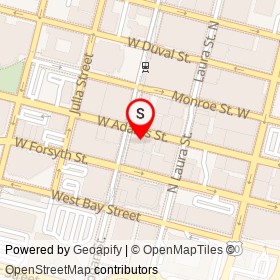 De Real Ting Café on West Adams Street, Jacksonville Florida - location map