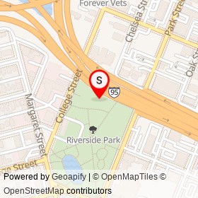 John Gorrie Dog Park on College Street, Jacksonville Florida - location map