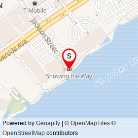 Showing the Way on Northbank Riverwalk, Jacksonville Florida - location map