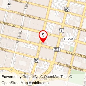 Super Food and Brew on East Forsyth Street, Jacksonville Florida - location map