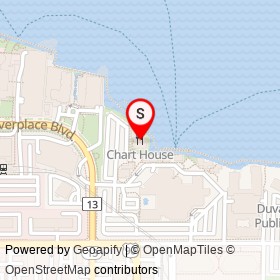 Chart House on Southbank Riverwalk, Jacksonville Florida - location map