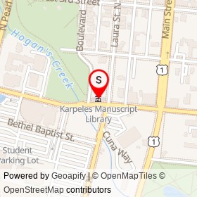 Karpeles Manuscript Library on West 1st Street, Jacksonville Florida - location map