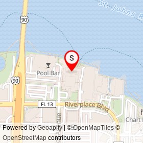 Southbank Grille on Southbank Riverwalk, Jacksonville Florida - location map